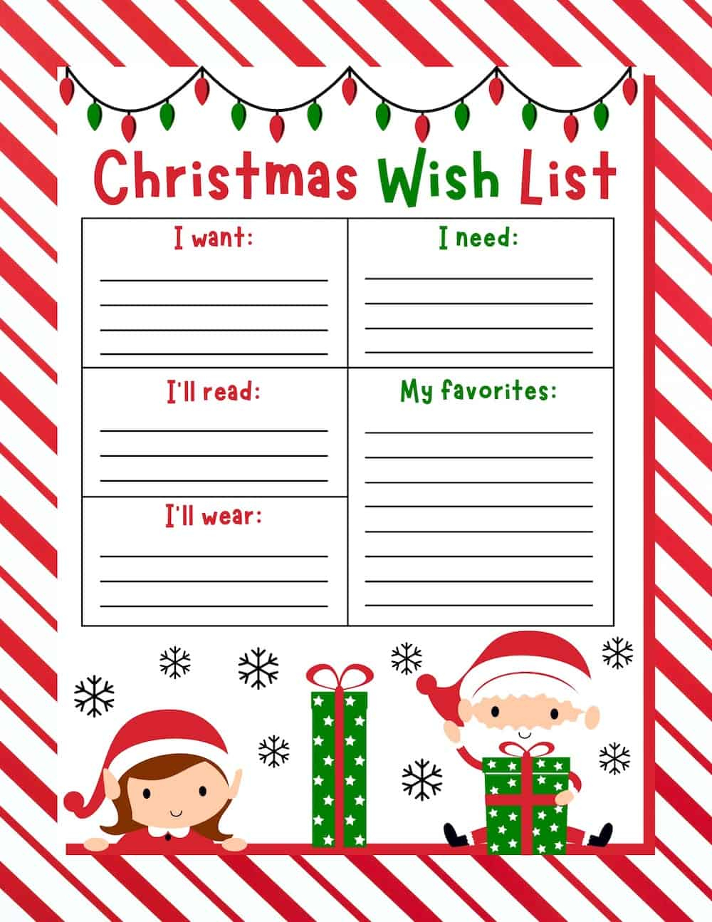 10 Free Christmas Wish List Printables For Kids - Prudent Penny pertaining to Free Printable Xmas Wish List