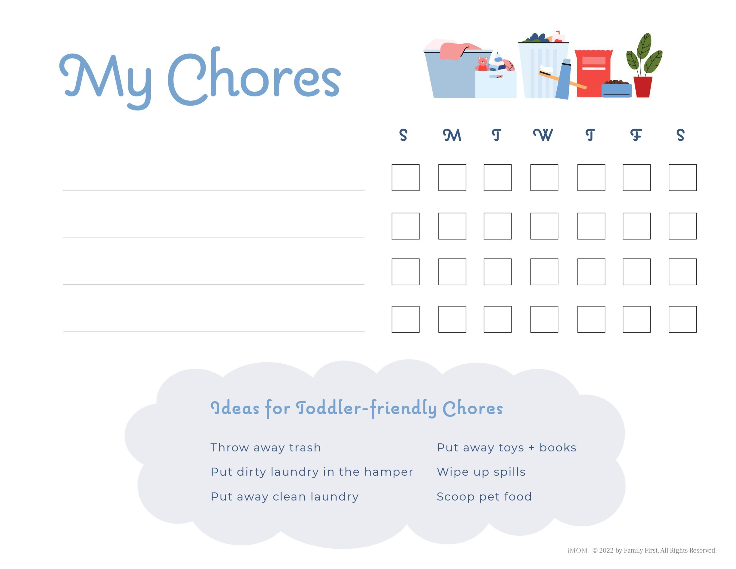 10 Free Printable Chore Charts - Imom pertaining to Children's Chore List Printable