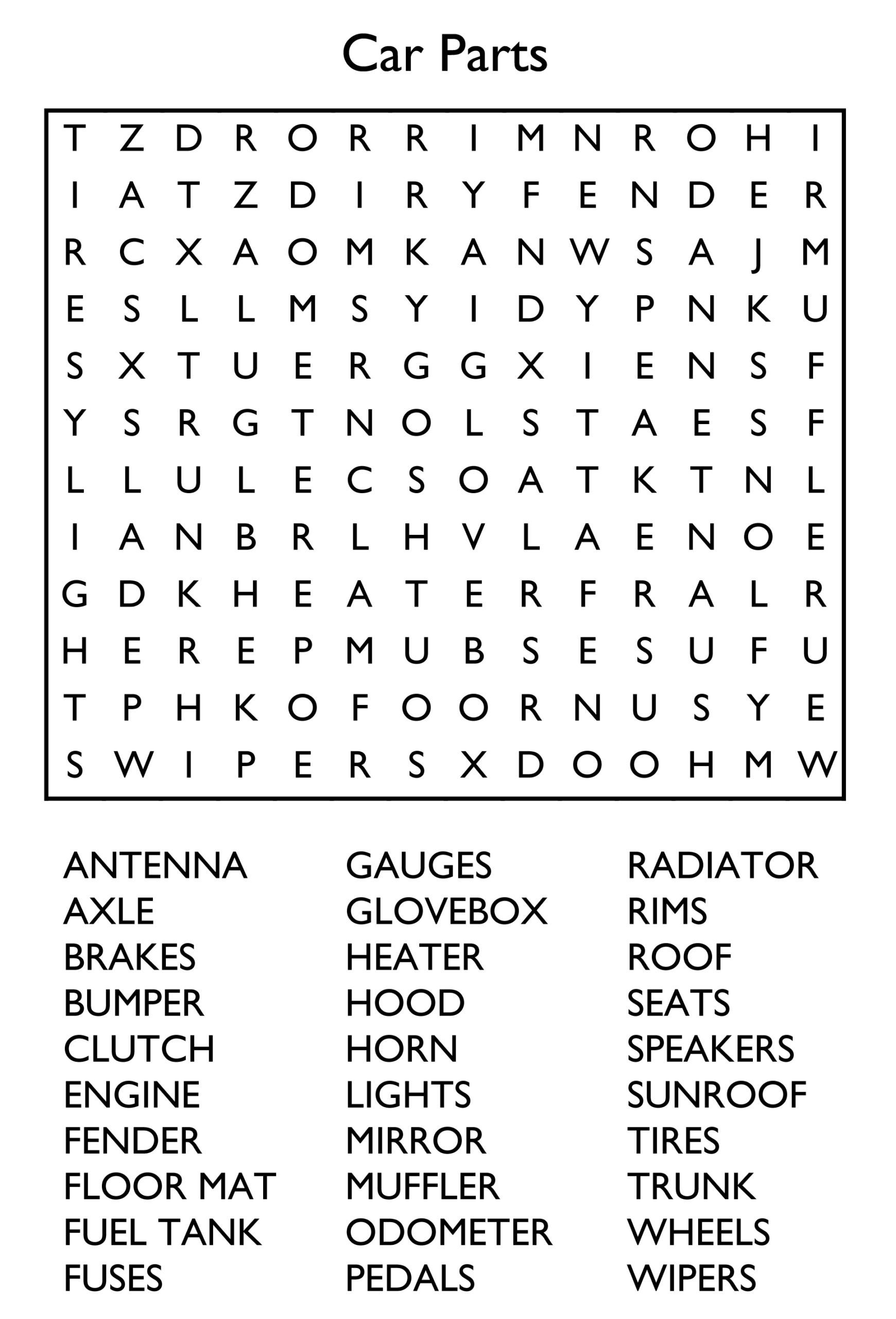 10 Free Printable Word Search Puzzles throughout Free Printable Word Find Puzzles For Adults