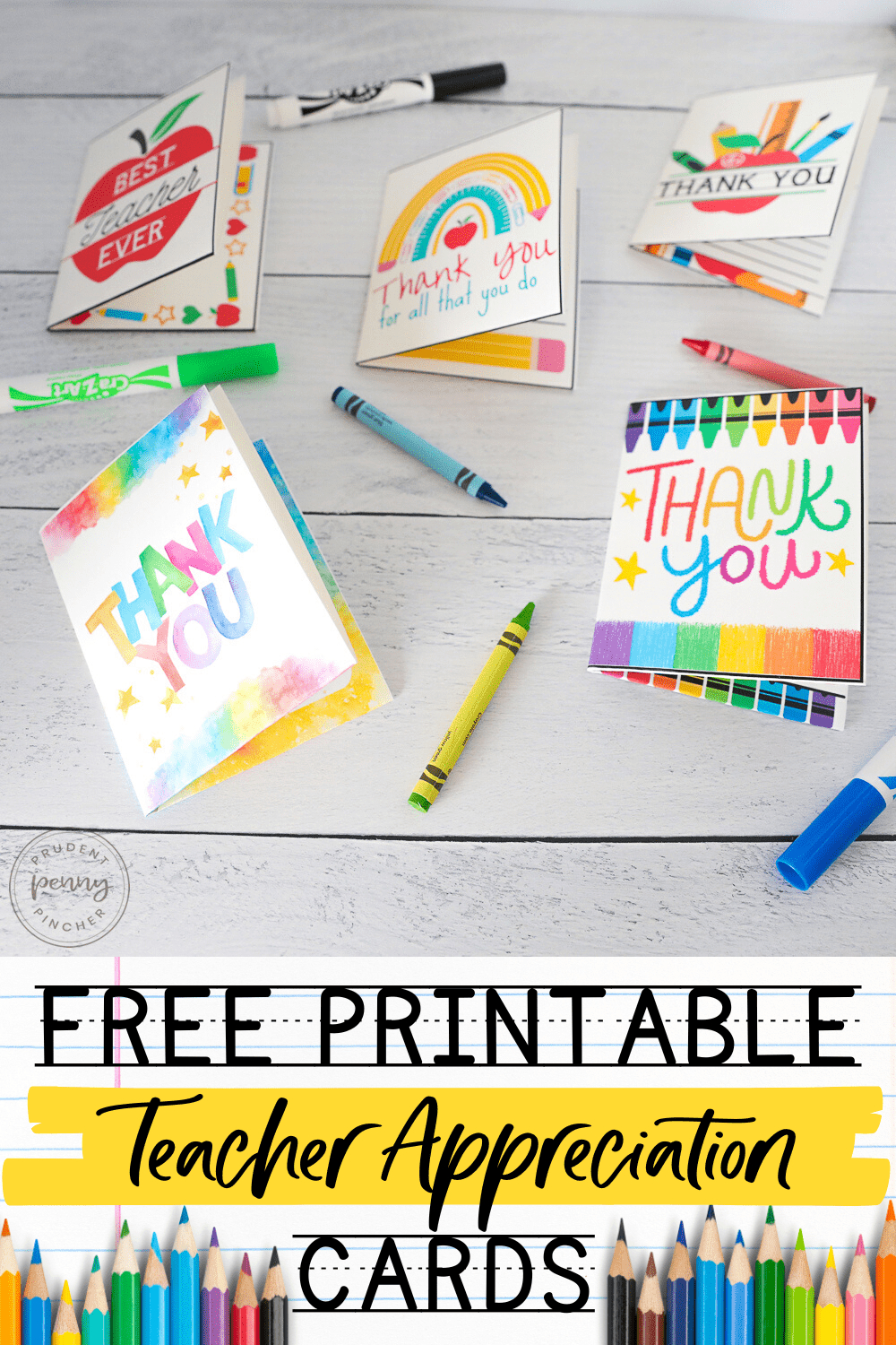 10 Free Teacher Appreciation Card Printables - Prudent Penny Pincher intended for Teacher Appreciation Cards Printable Free