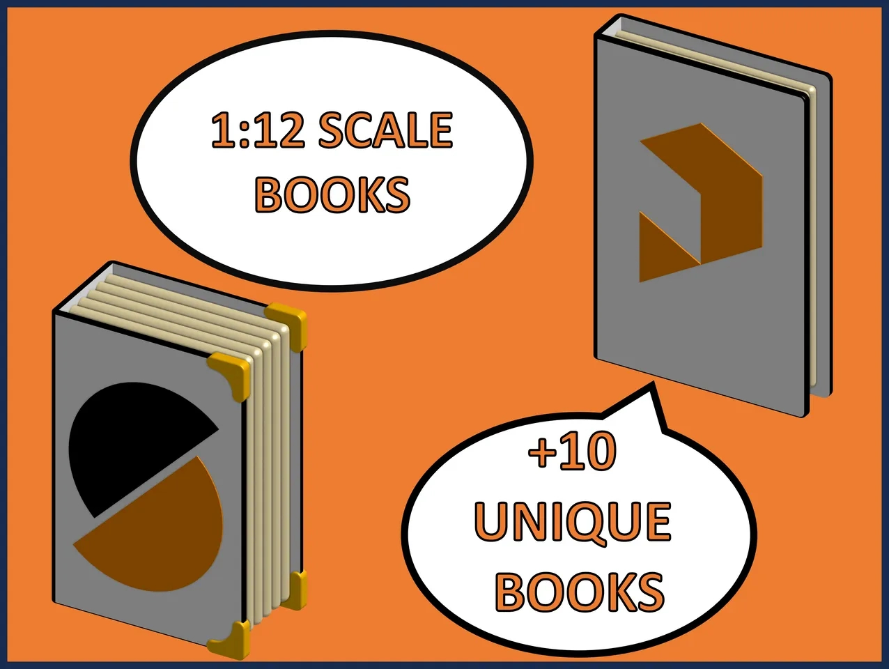 10 Unique Miniature Books (1:12 Scale)! ≈ | Download Free Stl inside Free 1-12 Scale Printables Books