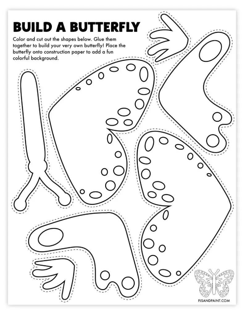 109 Free Printable "Build Your Own" Crafts - Pjs And Paint pertaining to Free Printable Arts and Crafts Worksheets