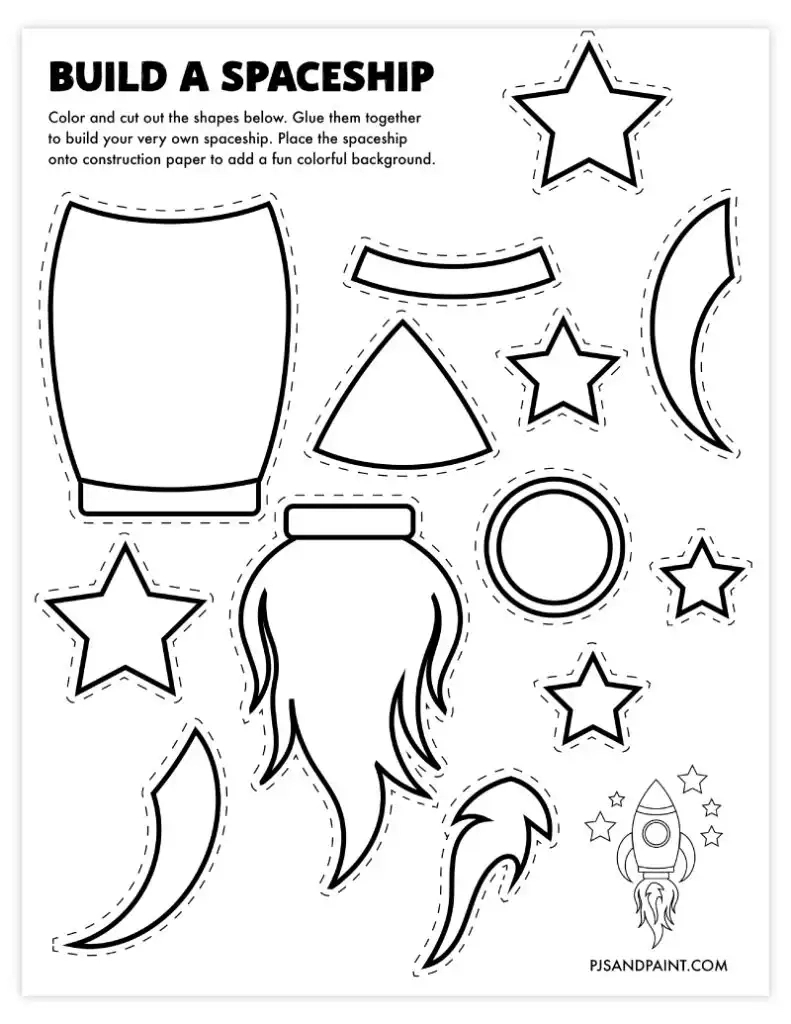 109 Free Printable "Build Your Own" Crafts - Pjs And Paint throughout Free Printable Arts and Crafts Worksheets