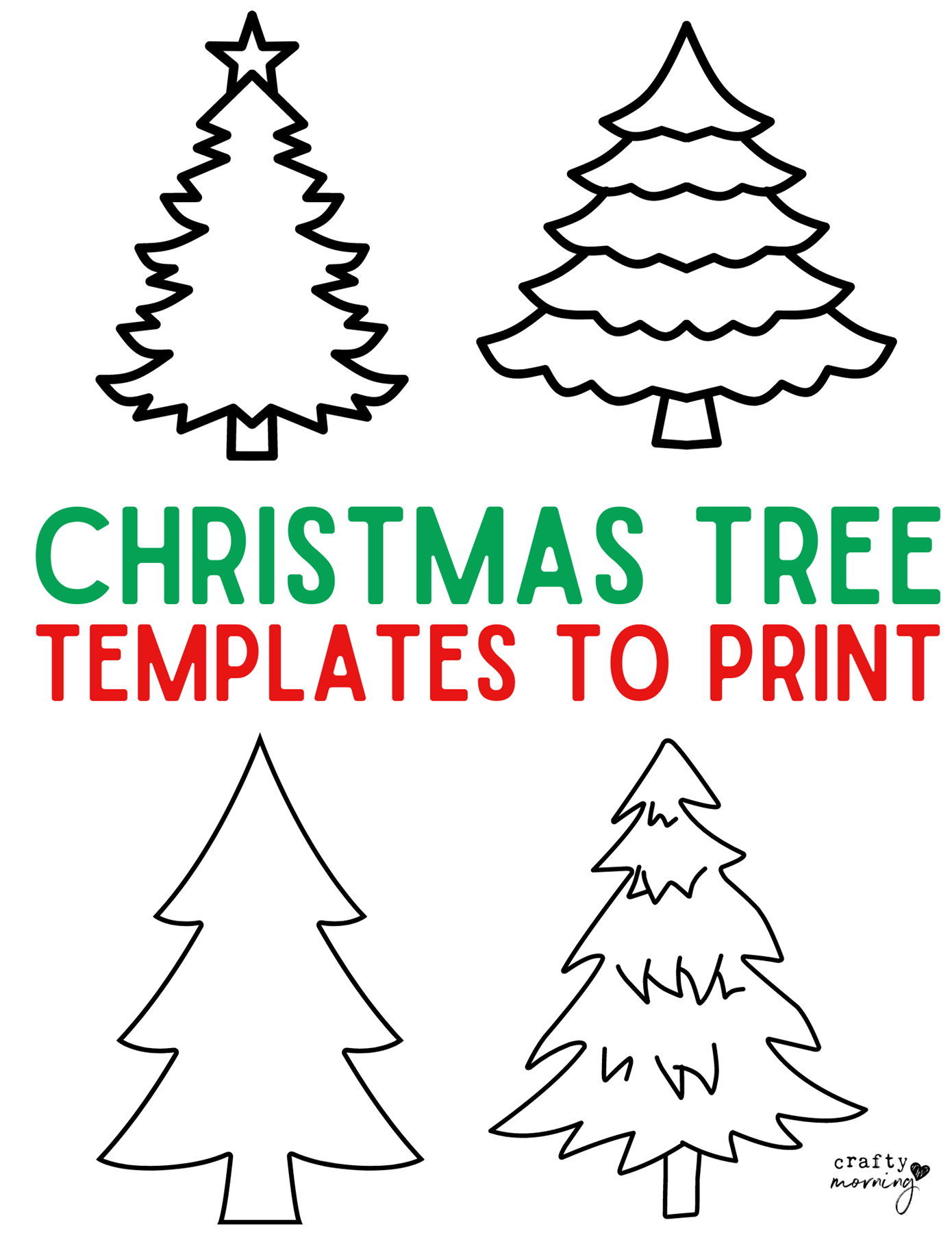 11 Free Christmas Tree Templates - Crafty Morning intended for Christmas Tree Templates Free Printable