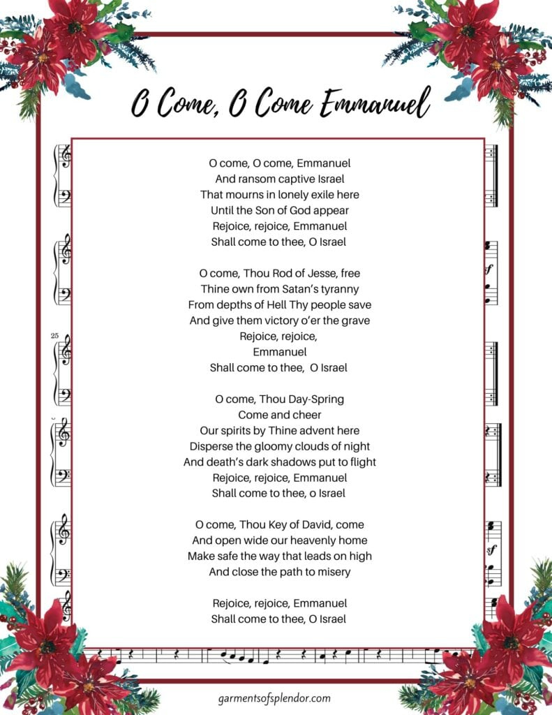 17 Beautiful Christmas Hymns To Uplift Your Soul (With Free with regard to Words To O Come All Ye Faithful Printable