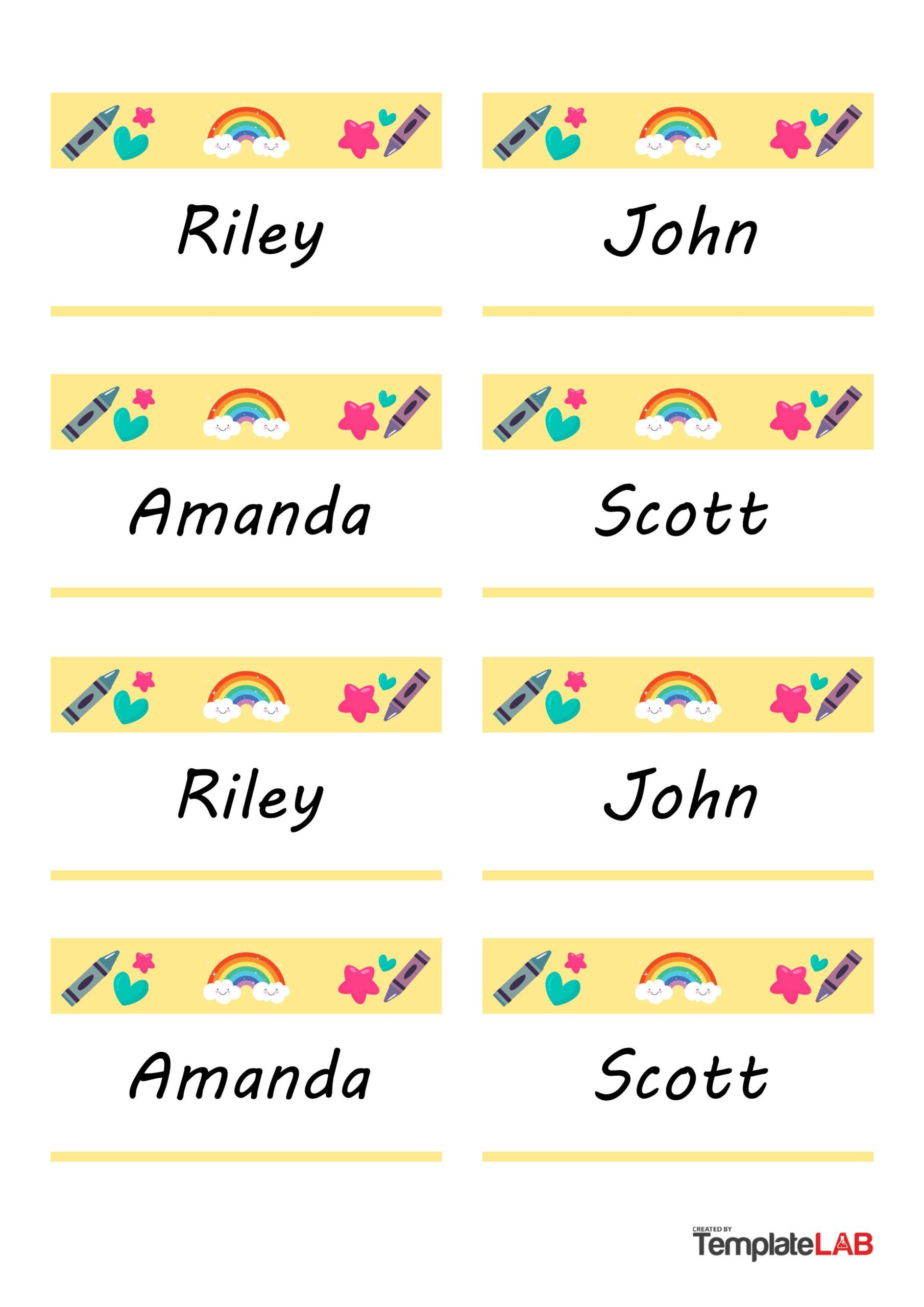 19 Editable Name Tag &amp; Name Badge Templates [Free] with Free Printable Name Tag Template