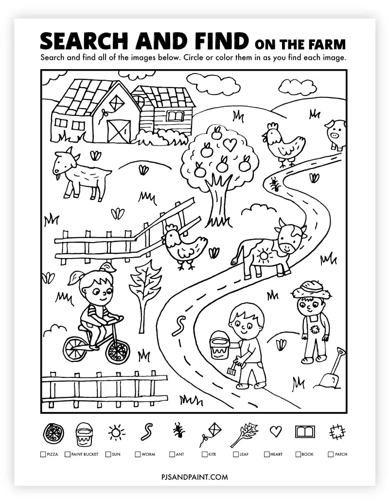 19 Free Printable Search And Find Activities - Pjs And Paint throughout Free Printable Search And Find Pictures