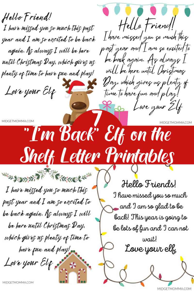 20 Free I'M Back Elf On The Shelf Arrival Letter Printables inside Elf on the Shelf I'm Back Letter Free Printable