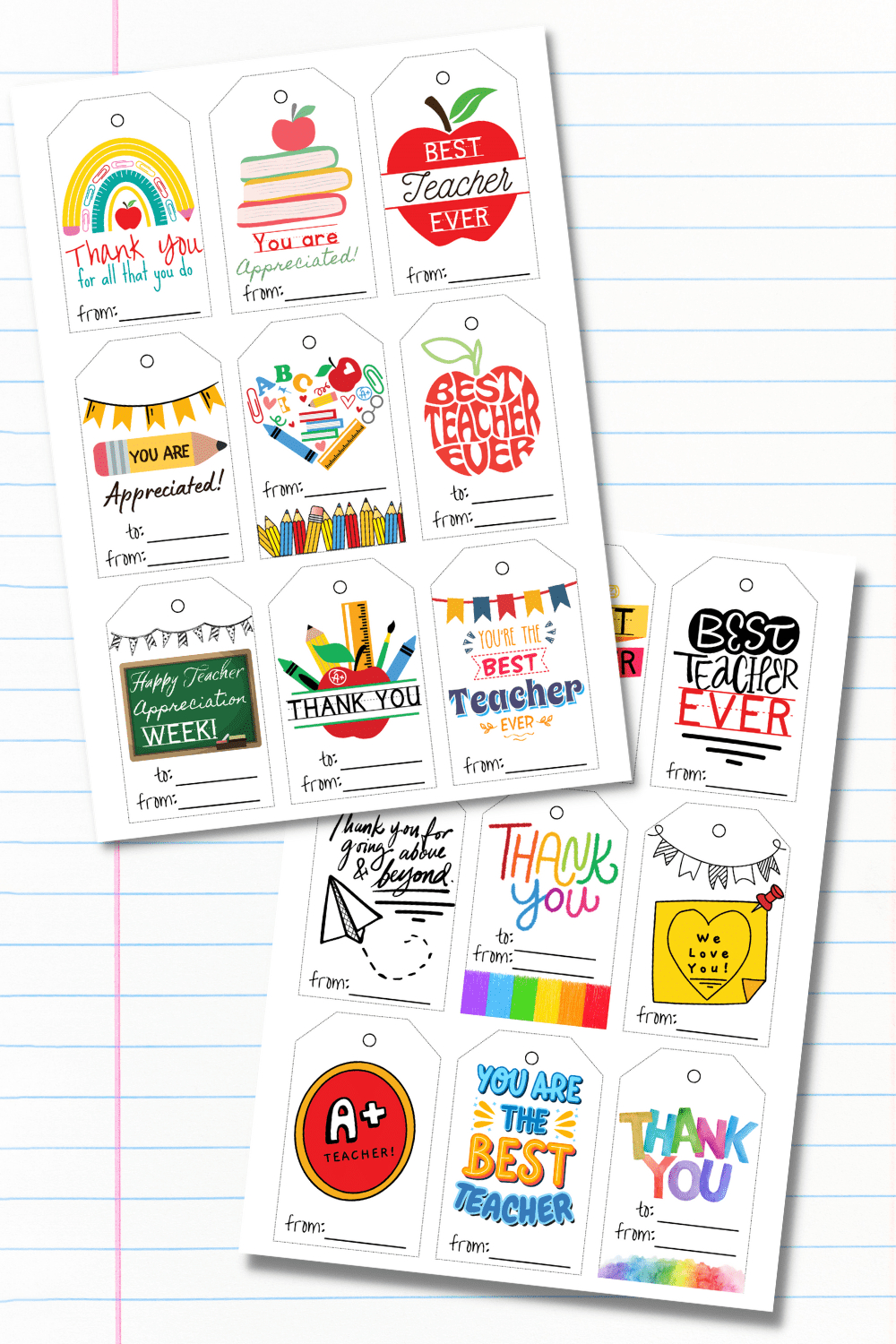20 Free Printable Teacher Appreciation Tags - Prudent Penny Pincher with regard to Teacher Gift Tags Printable Free