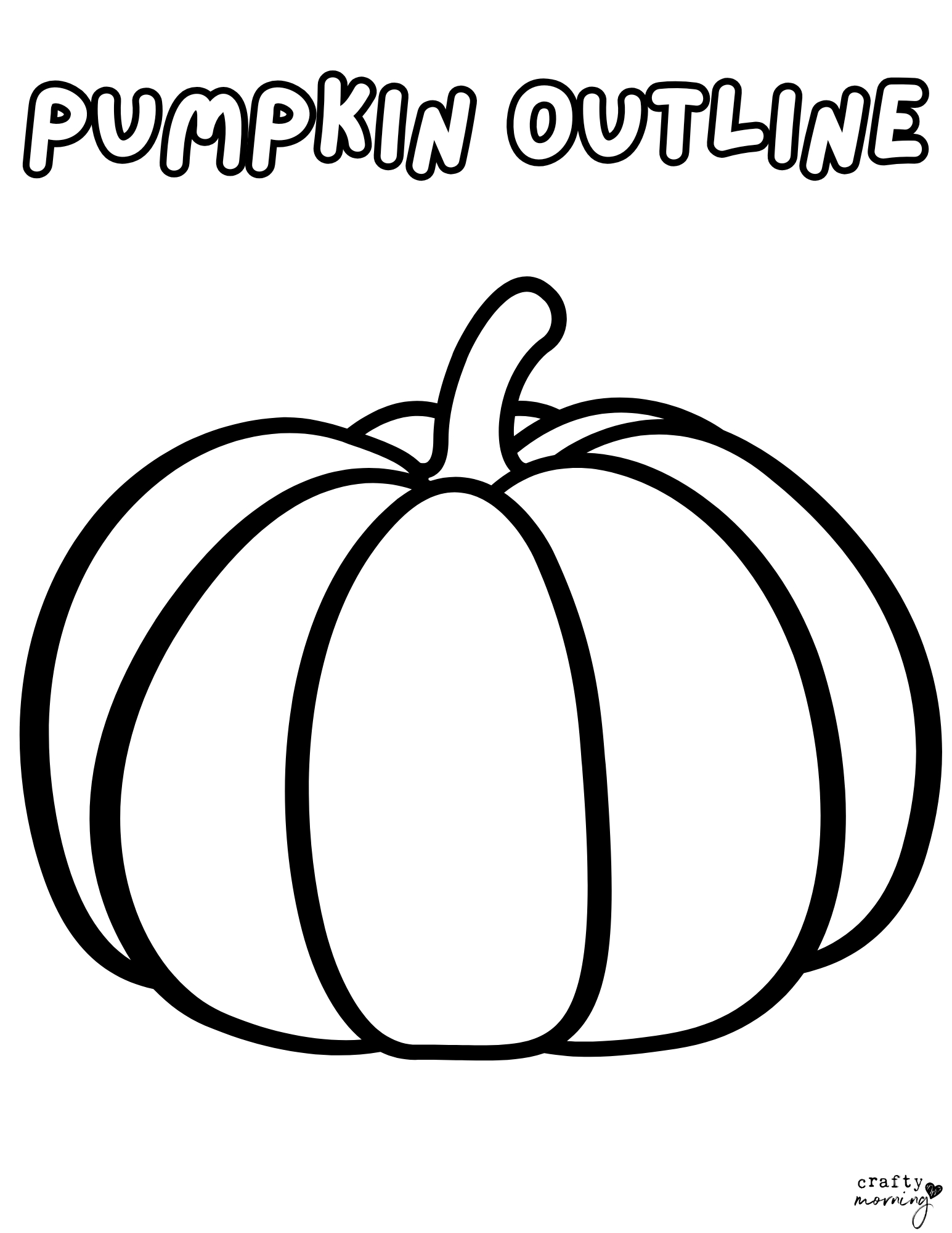 20 Free Pumpkin Outline Printables - Crafty Morning with Printable Outline of a Pumpkin