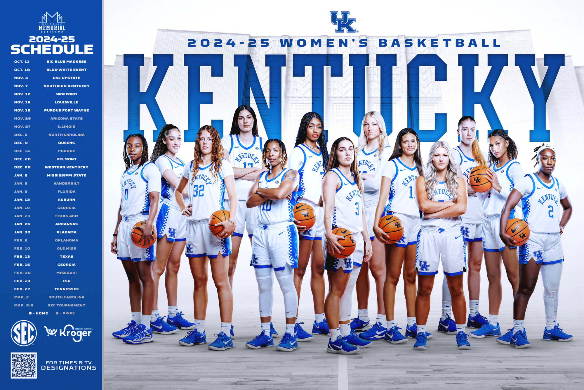 2024-25 Kentucky Men'S And Women'S Basketball Posters Unveiled inside Uk Basketball Schedule 24 25 Printable Free