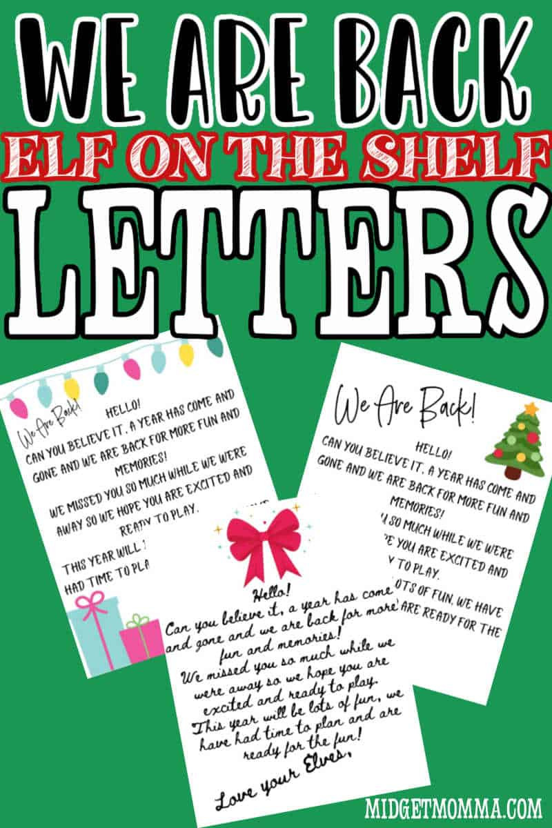21 Free "We Are Back" Elf On The Shelf Arrival Letters Printables within We're Back Elf Letter Printable