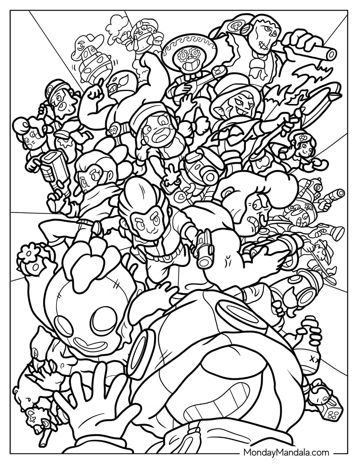 25 Brawl Stars Coloring Pages (Free Pdf Printables) for Brawl Stars Printable Free Character