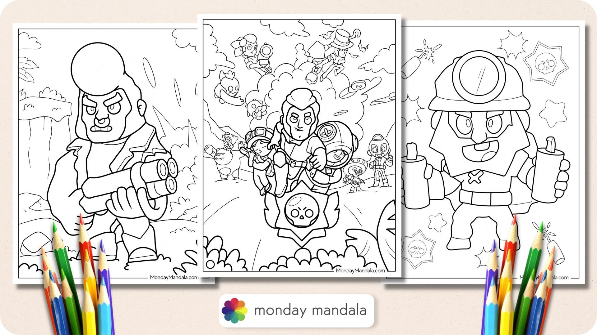 25 Brawl Stars Coloring Pages (Free Pdf Printables) intended for Brawl Stars Printable Free Character