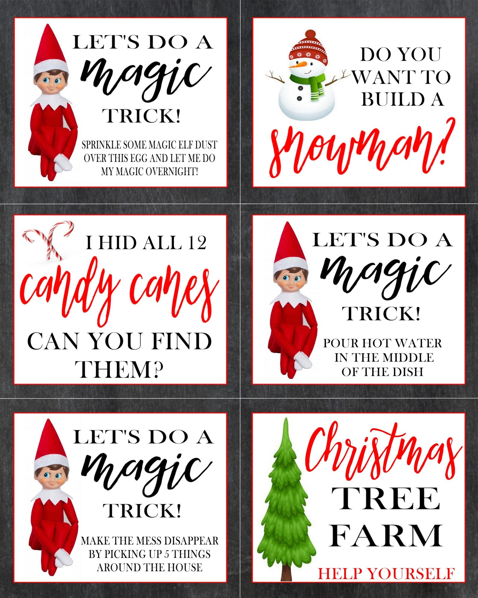 25 Easy Elf On The Shelf Ideas with Printable Elf On Shelf Ideas