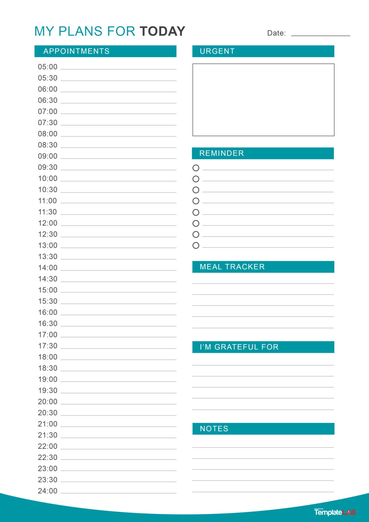 25 Printable Daily Planner Templates (Free In Word/Excel/Pdf) intended for Free Printable Daily Planner Template