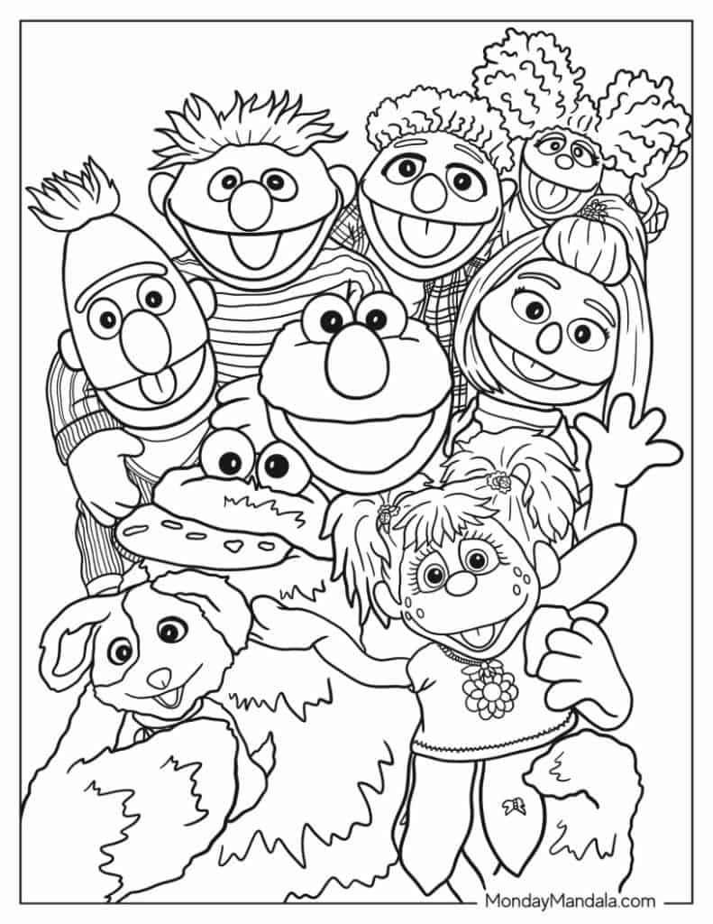 26 Sesame Street Coloring Pages (Free Pdf Printables) intended for Free Printable Sesame Street Characters