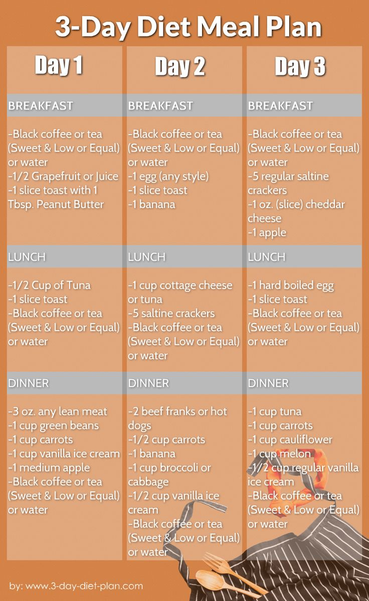 3 Day Mayo Clinic Diet Printable for 2 Week Mayo Clinic Diet Menu Printable