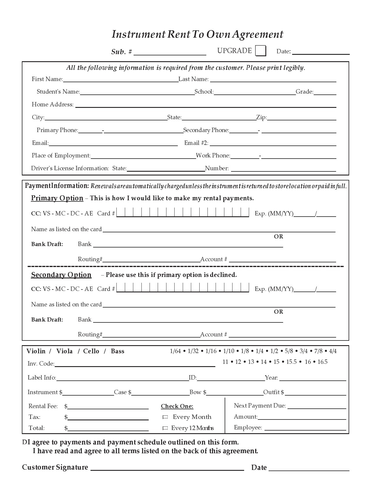 30 Free Rent To Own Contracts Templates ᐅ Templatelab inside Printable Free Rent to Own Contract