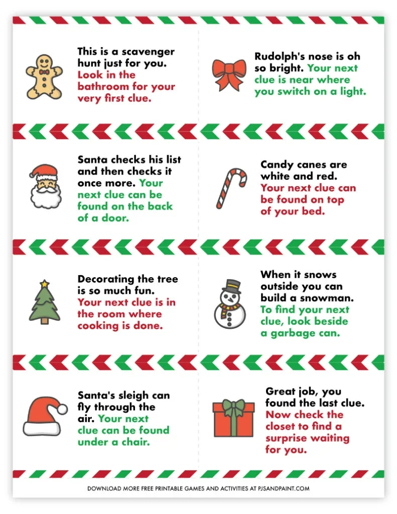 35 Free Printable Christmas Games And Activities - Pjs And Paint in Free Christmas Games For Adults Printable