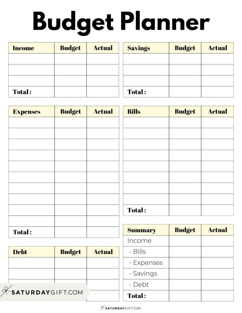 37 Budget Planners &amp;amp; Trackers - Cute &amp;amp; Free Printables within Free Printable Budget Sheets