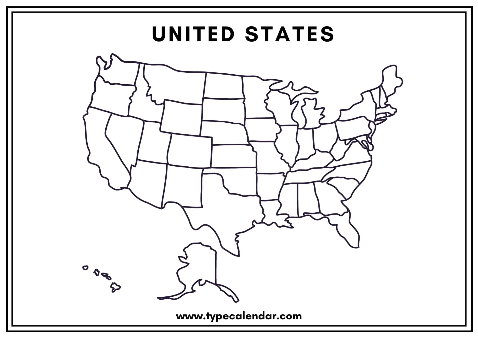 40+ Free Printable Blank Us Map Templates [Editable Pdf] throughout Blank Map of the Us States Printable