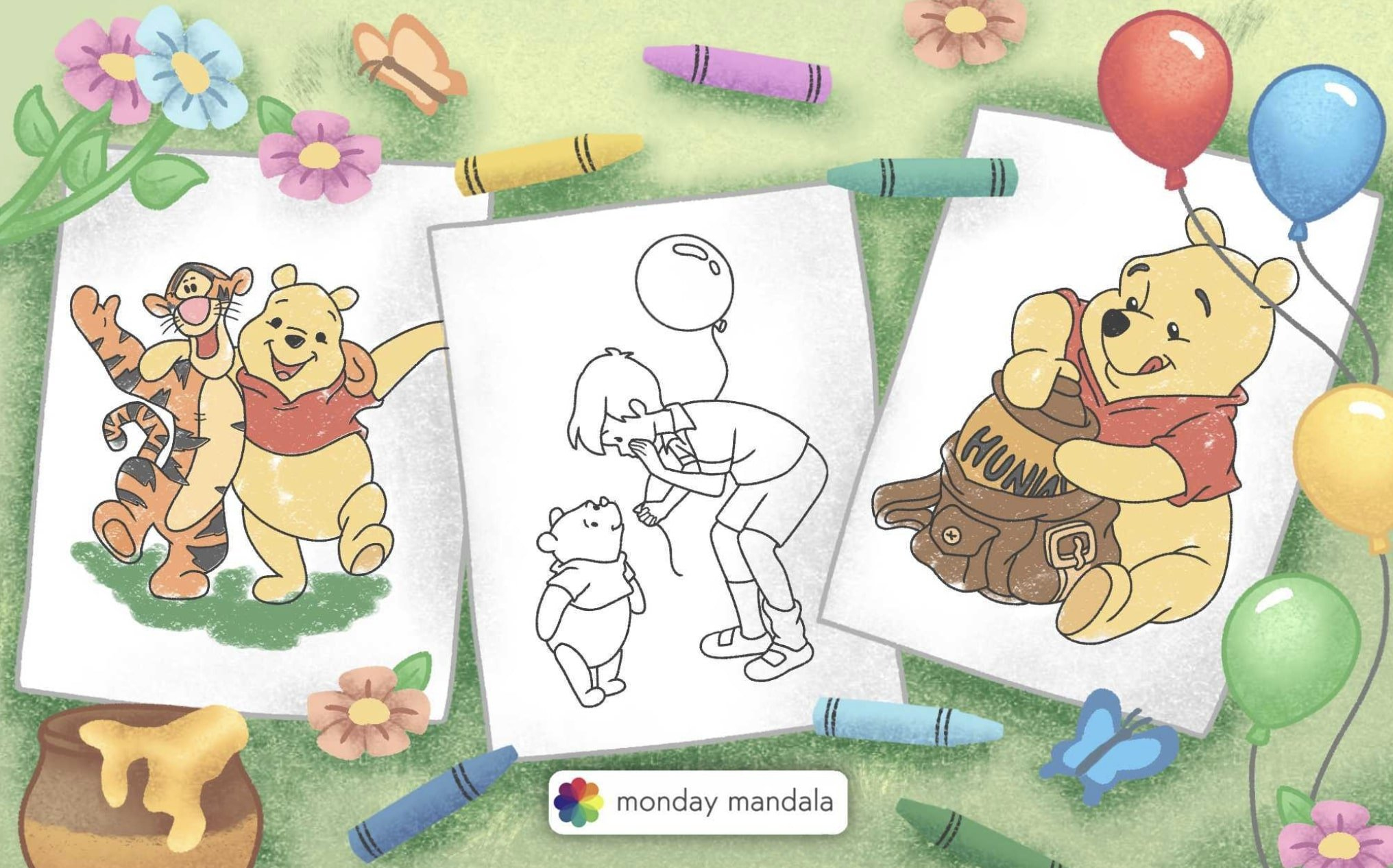 40 Winnie The Pooh Coloring Pages (Free Pdf Printables) for Winnie the Pooh Free Printables