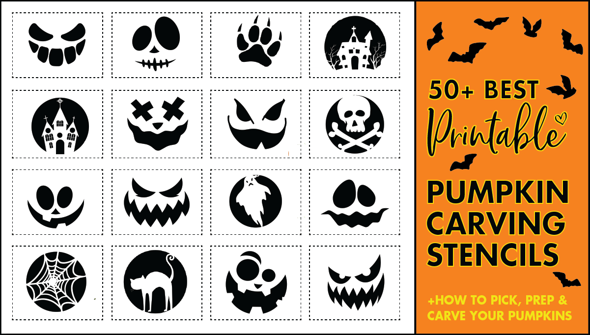 50 Easy Pumpkin Carving Stencils + The Ultimate Guide To Pumpkin inside Free Printable Halloween Pumpkin Carving Templates