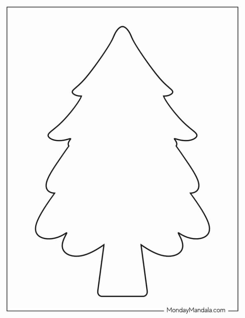 60 Christmas Tree Templates (Free Pdf Printables) regarding Christmas Tree Cut Out Printable