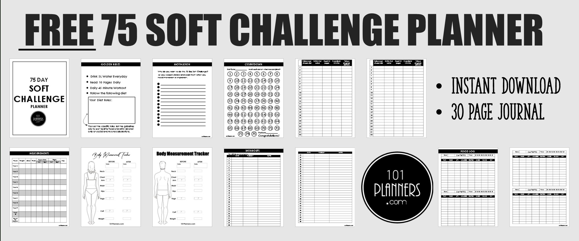 75 Soft Challenge Rules & Pdf Planner | How To Do It! with 75 Soft Challenge Printable Free
