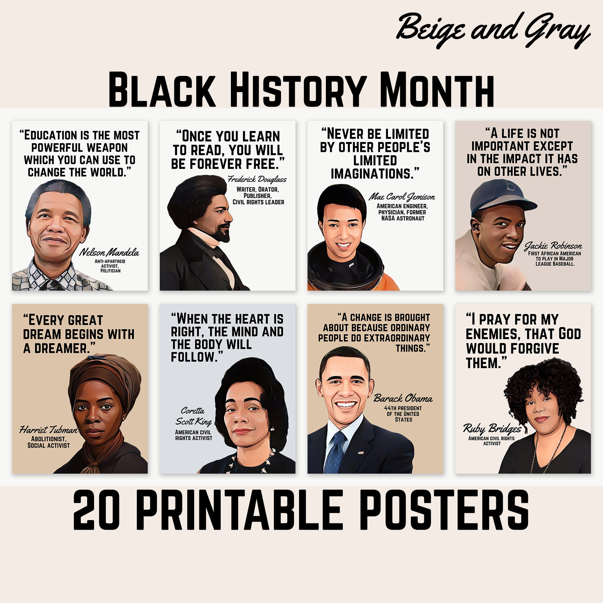 Afroamerikanische Helden, Schwarze Geschichte Monat Druckbare with regard to Printable Black History Month Posters