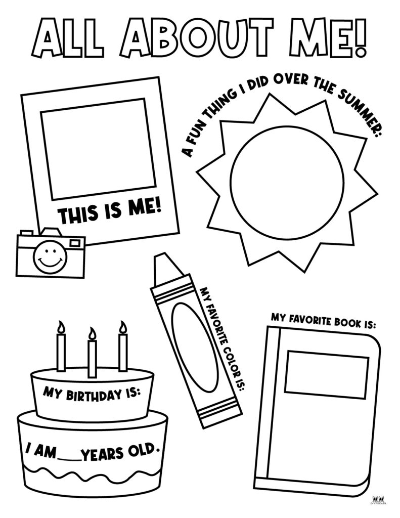 All About Me Printable Worksheets - 50 Free Printables | Printabulls within Printable All About Me Template