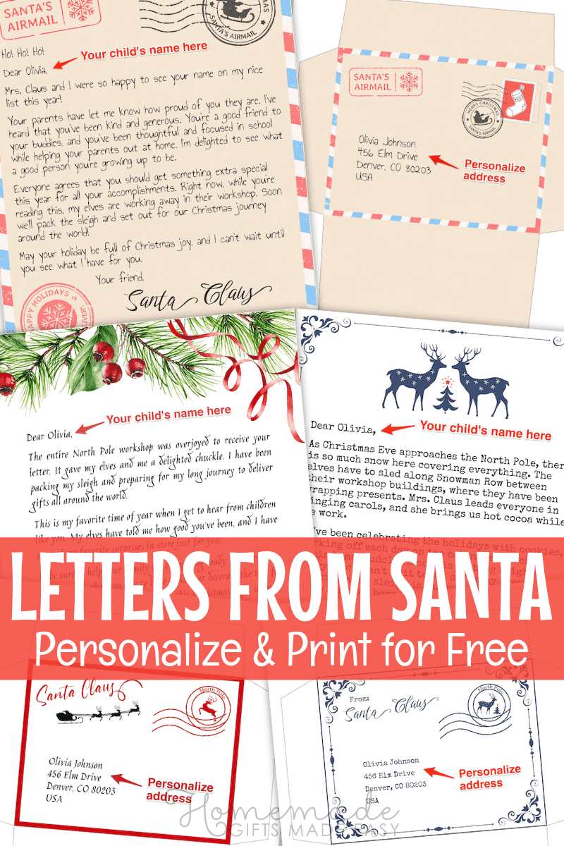 Best Free Printable Letter From Santa Templates within Free Printable From Santa Letter Template