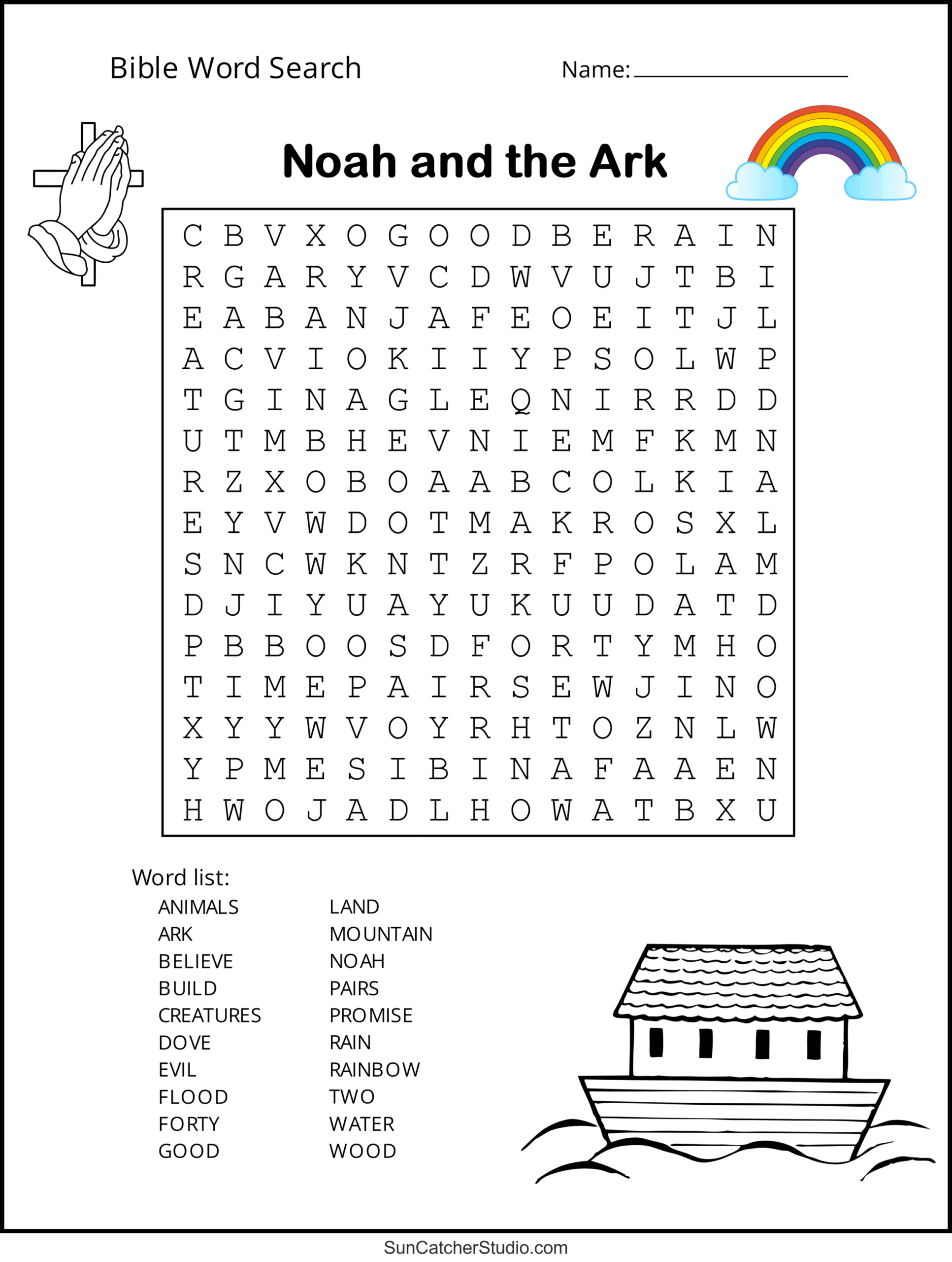 Bible Word Search (Free Printable Christian Puzzles) – Free intended for Free Bible Word Search Puzzles Printable