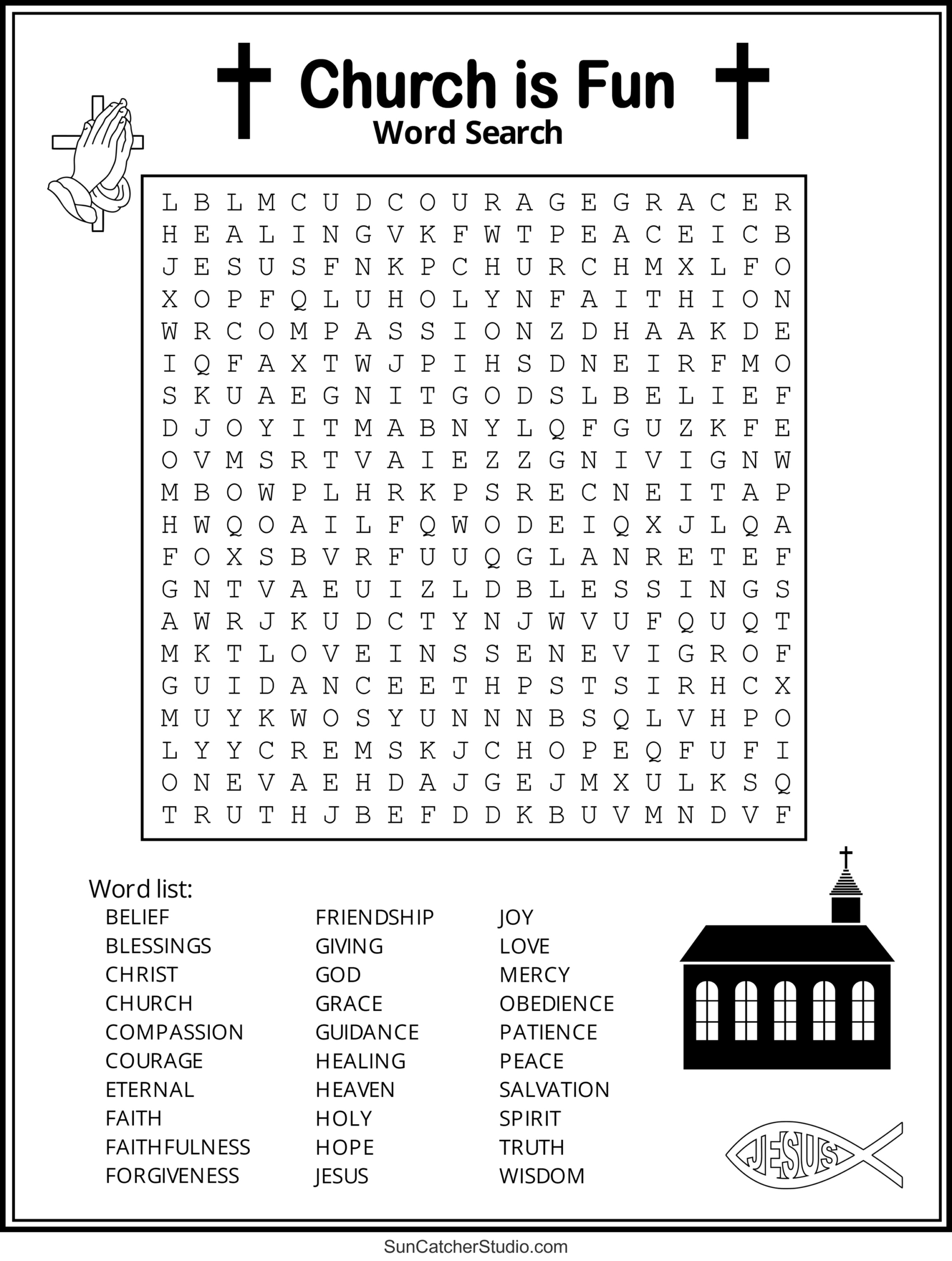 Bible Word Search (Free Printable Christian Puzzles) – Free throughout Free Bible Word Search Puzzles Printable