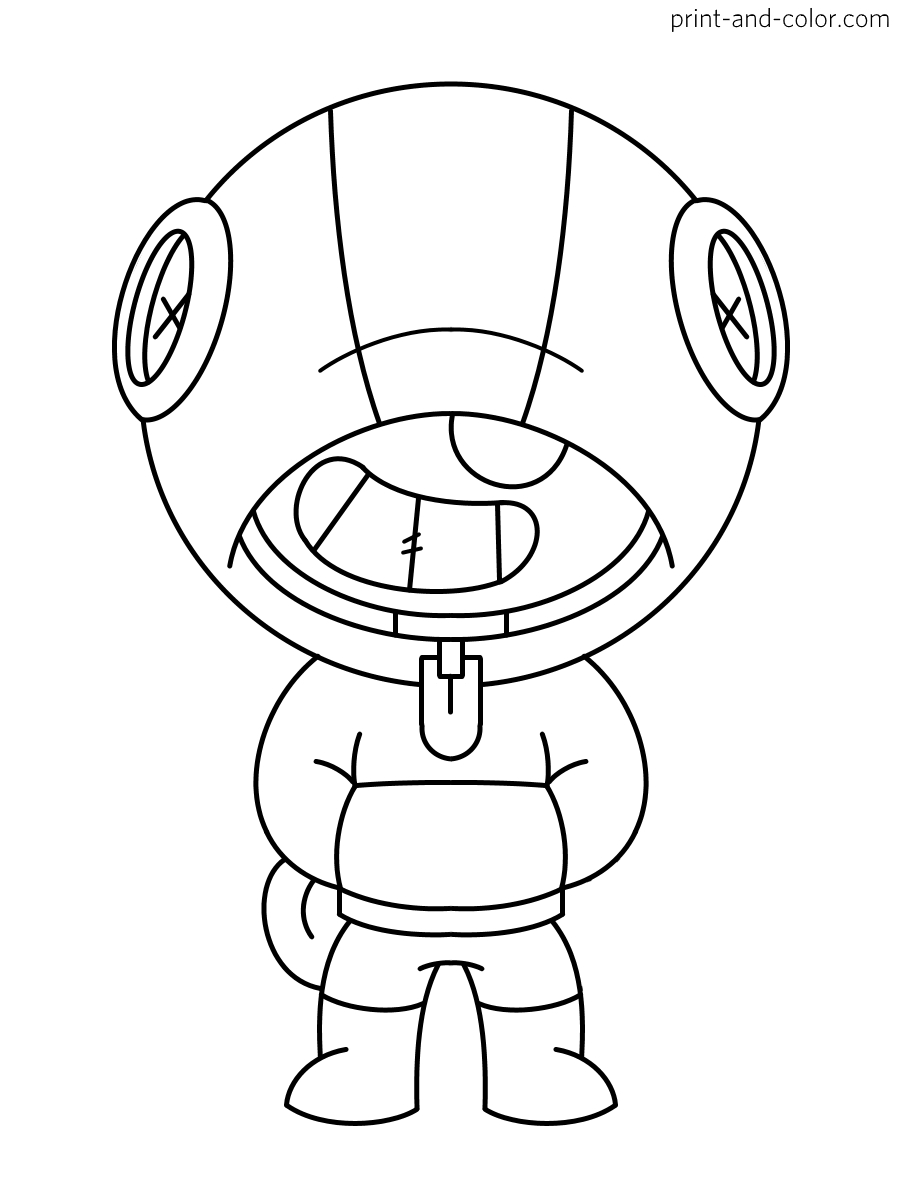 Brawl Stars Coloring Pages | Print And Color in Brawl Stars Printable Free Character