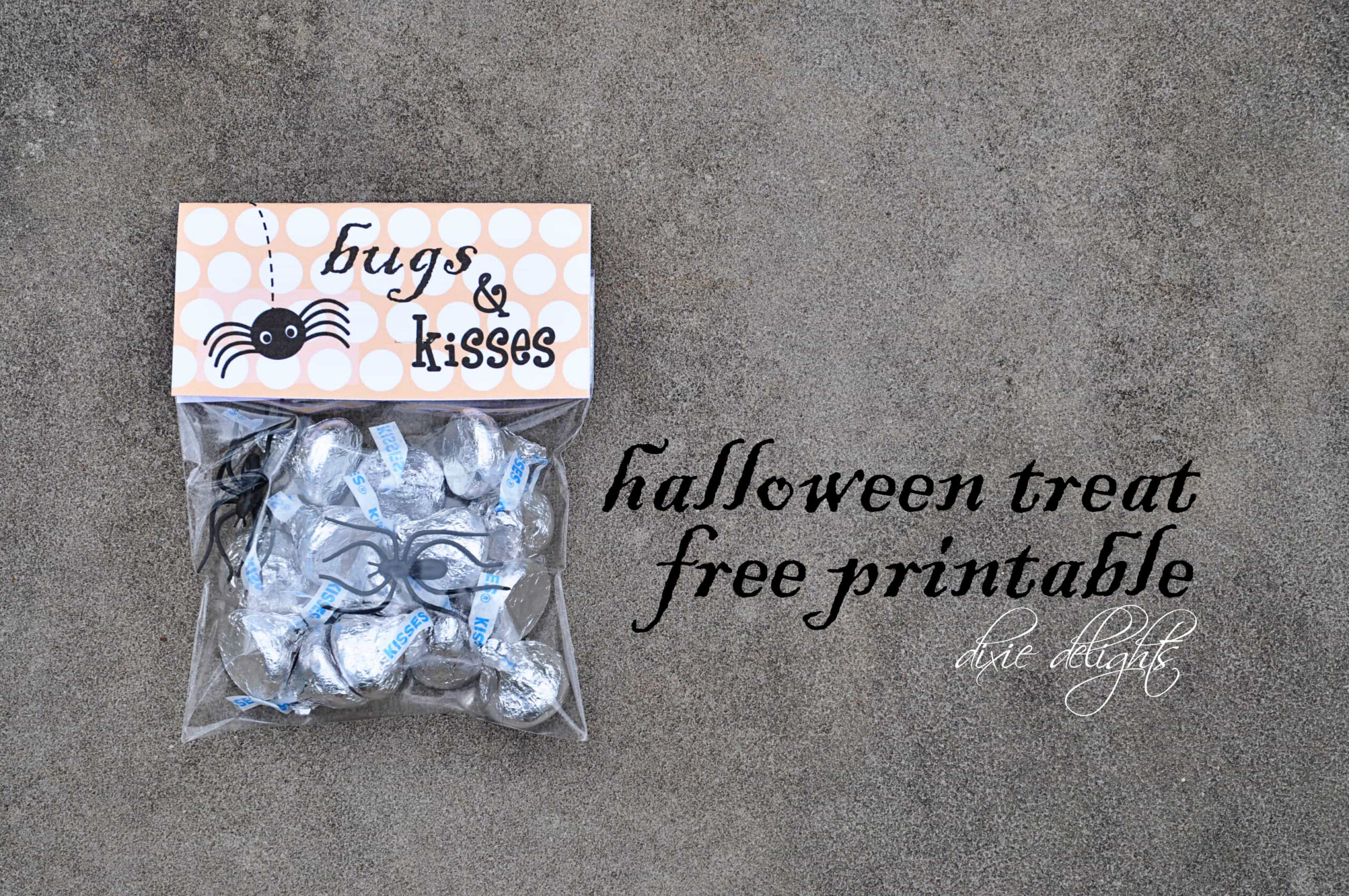 Bugs & Kisses Halloween Treat {Free Printable} – Dixie Delights within Bugs And Kisses Free Printable