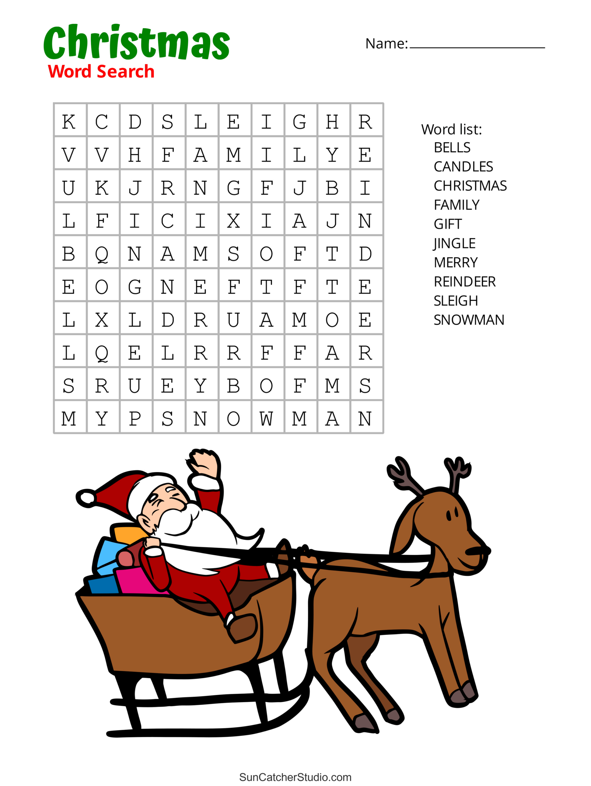 Christmas Word Search (Free Printable Pdf Puzzles) – Free within Printable Christmas Find A Word