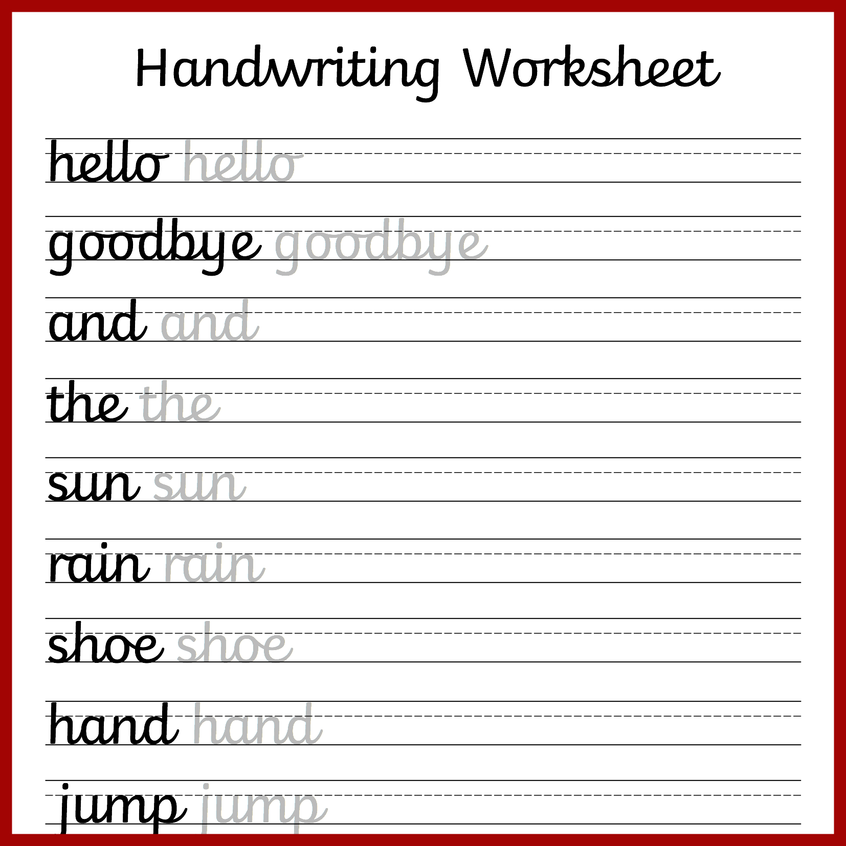 Cursive Handwriting Worksheets – Free Printable! | Mama Geek pertaining to Free Printable Cursive Practice Sheets