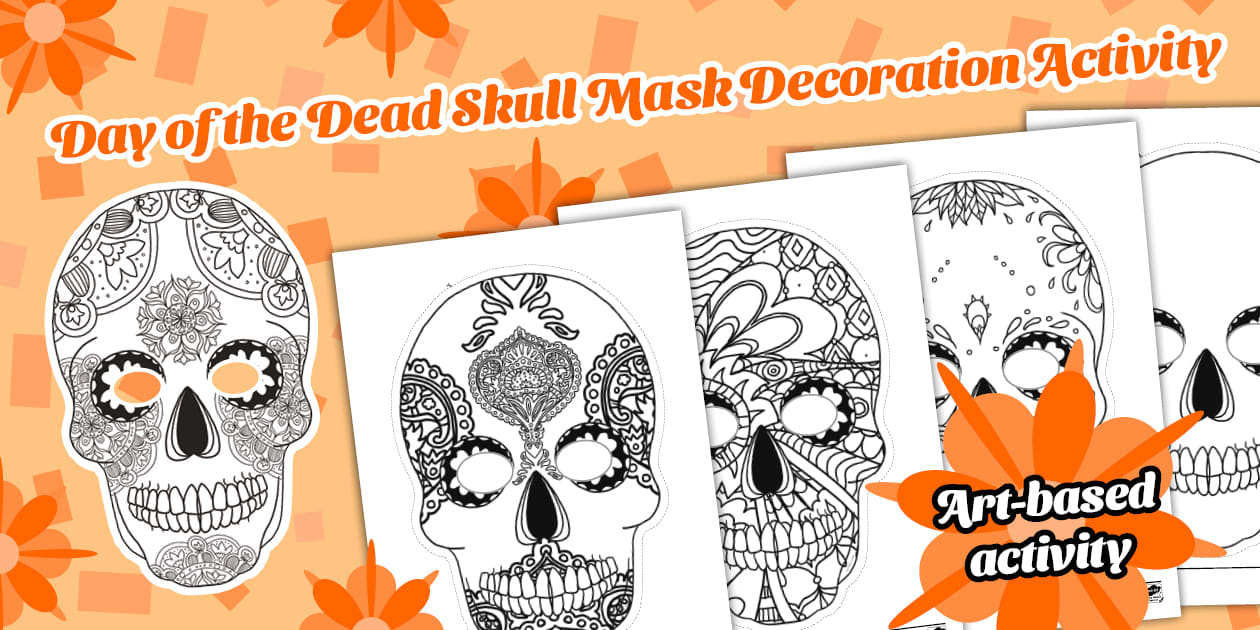 Day Of The Dead Skull | Mask Template | Day Of The Dead Art regarding Printable Day Of The Dead Skull
