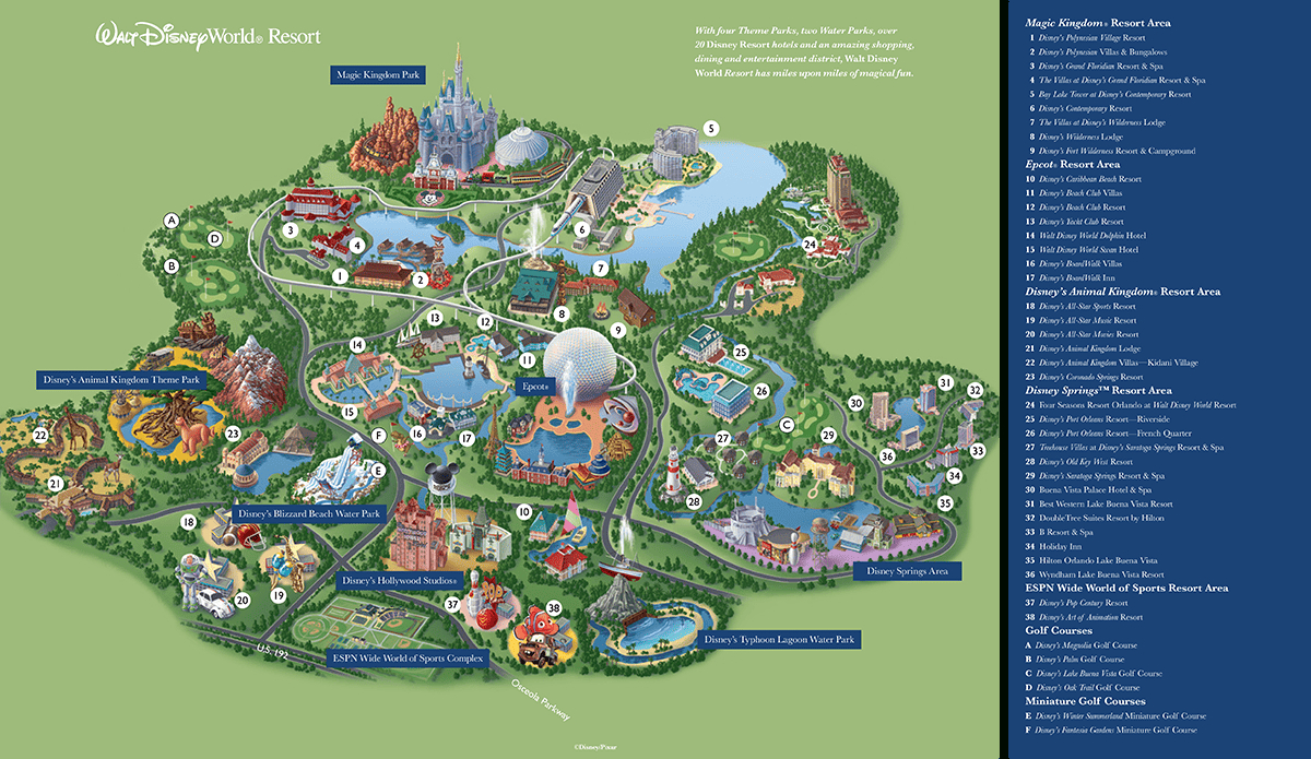 Disney World Maps - With Magic Kingdom Map in Walt Disney World Printable Maps