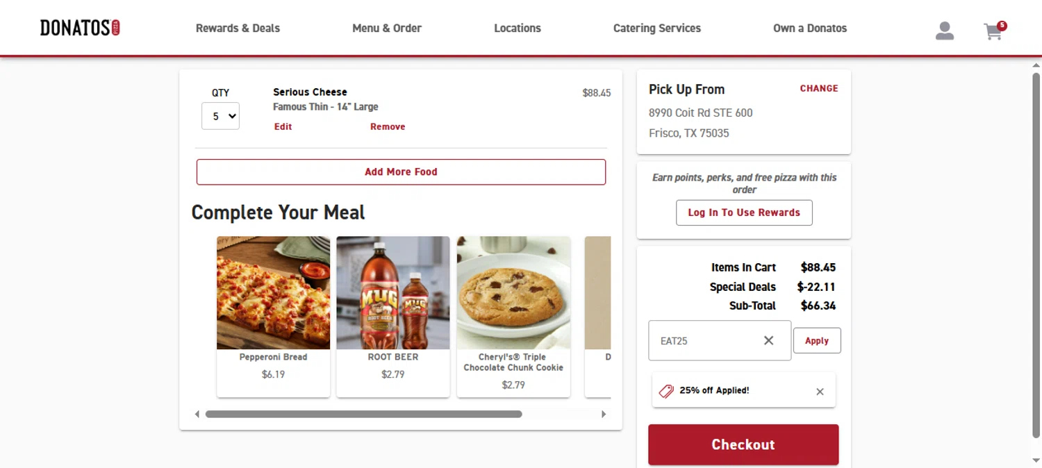 Donatos Pizza Promo Codes - 20% Off (4 Verified) Nov 2025 with regard to Printable Donatos Menu With Prices