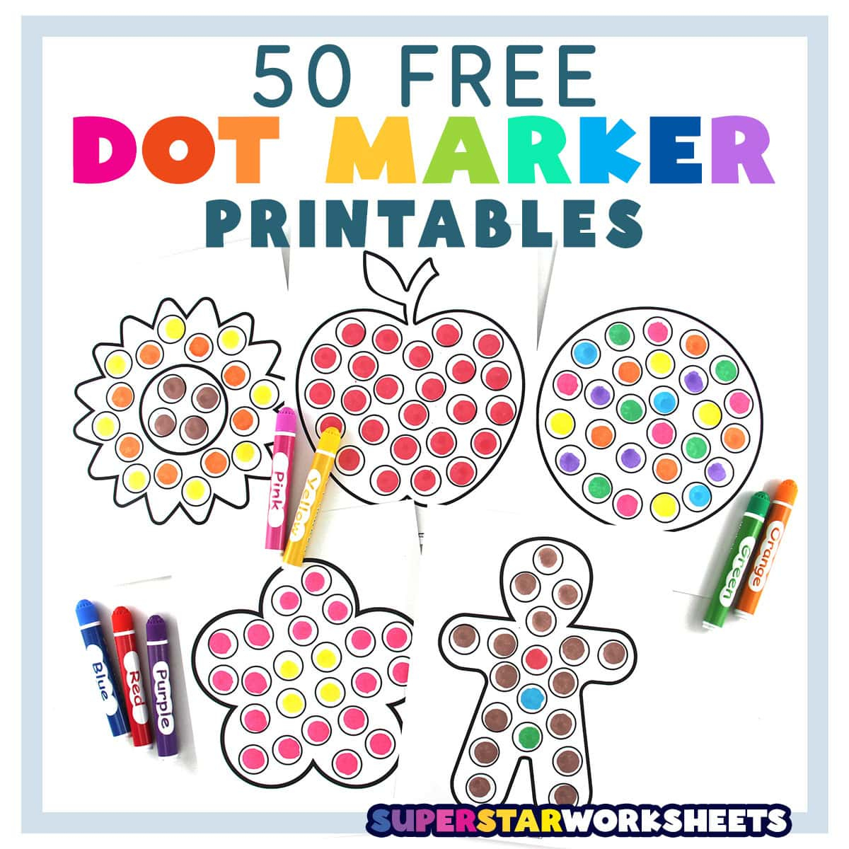 Dot Marker Printables - Superstar Worksheets pertaining to Do a Dot Free Printables