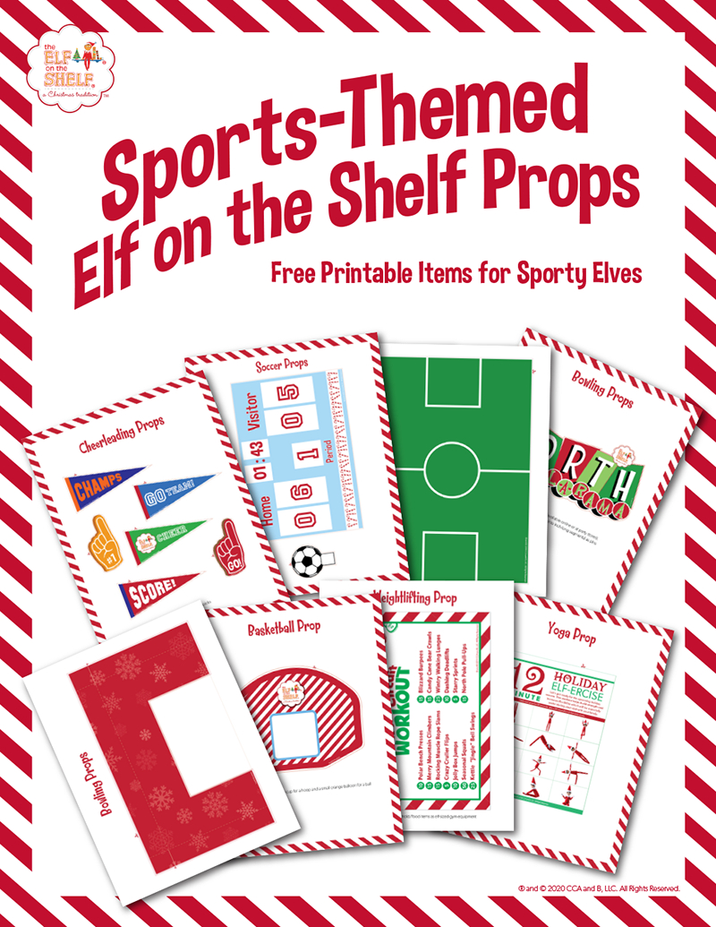 Download Free Printable Sports-Themed Elf Props | The Elf On The Shelf throughout Elf On The Shelf Printable Props