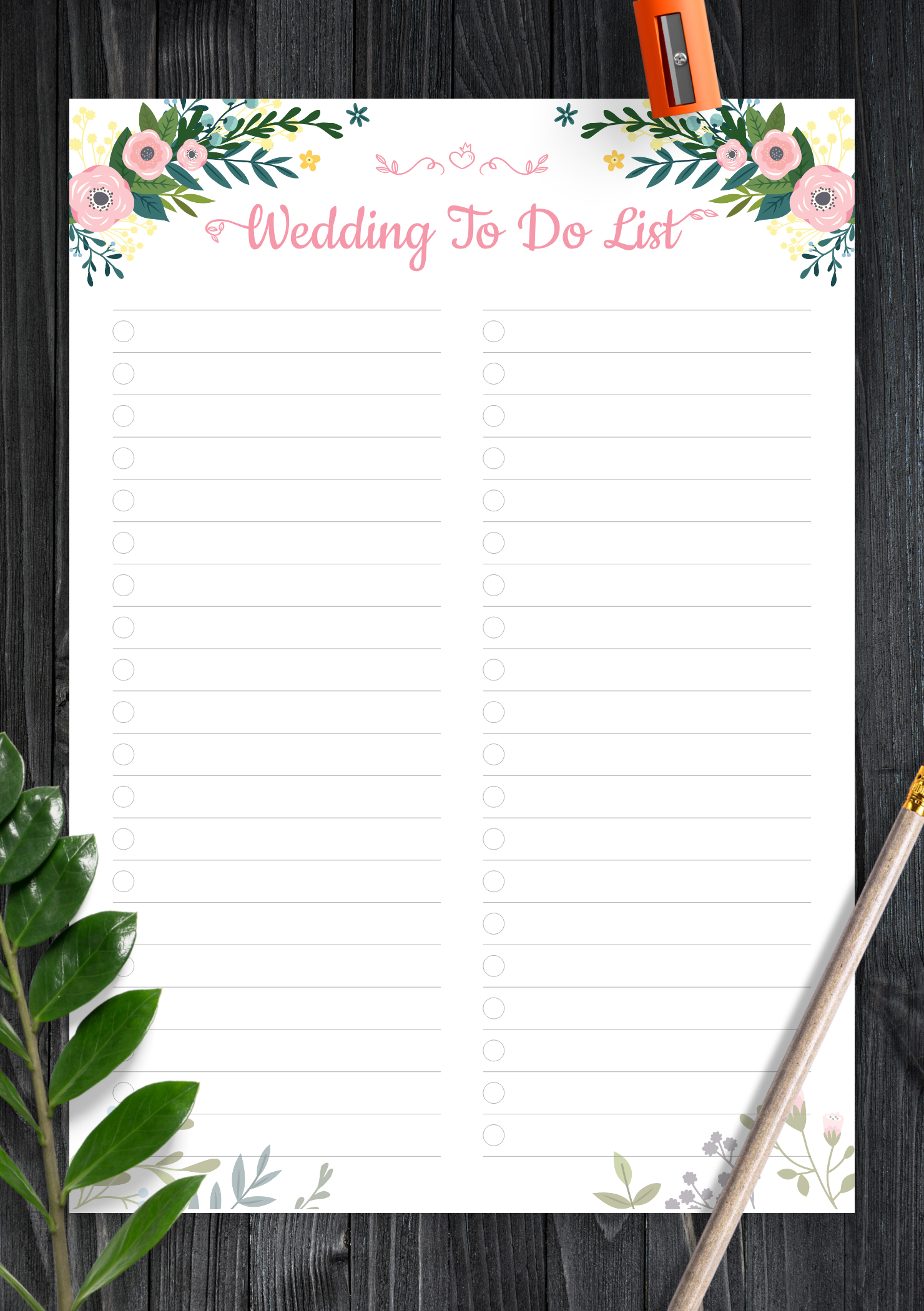 Download Printable Wedding To Do List Pdf with Wedding to Do List Printable