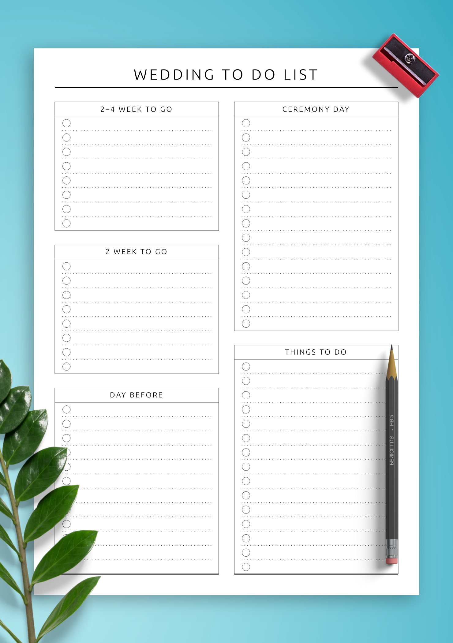 Download Printable Wedding To Do List Template - Original Pdf intended for Wedding To Do List Printable