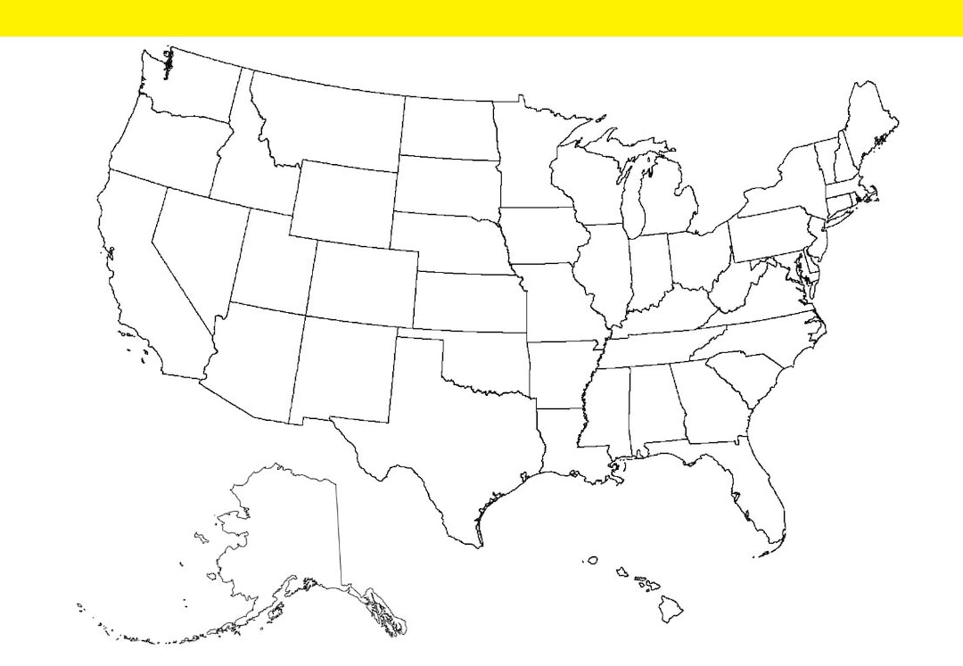 Druckbare Blanko-Karte Der Usa: Perfekt Für Geographieunterricht regarding U.S. Map Blank Printable