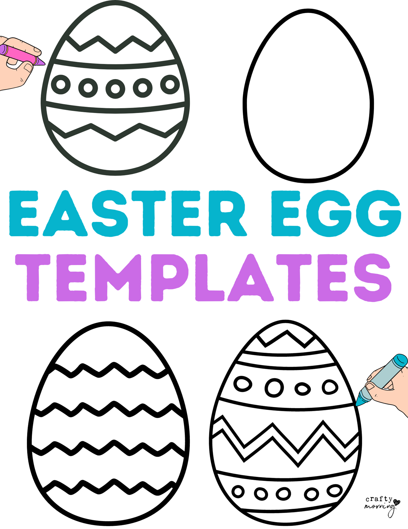 Easter Egg Template To Print - Crafty Morning inside Free Easter Egg Template Printable