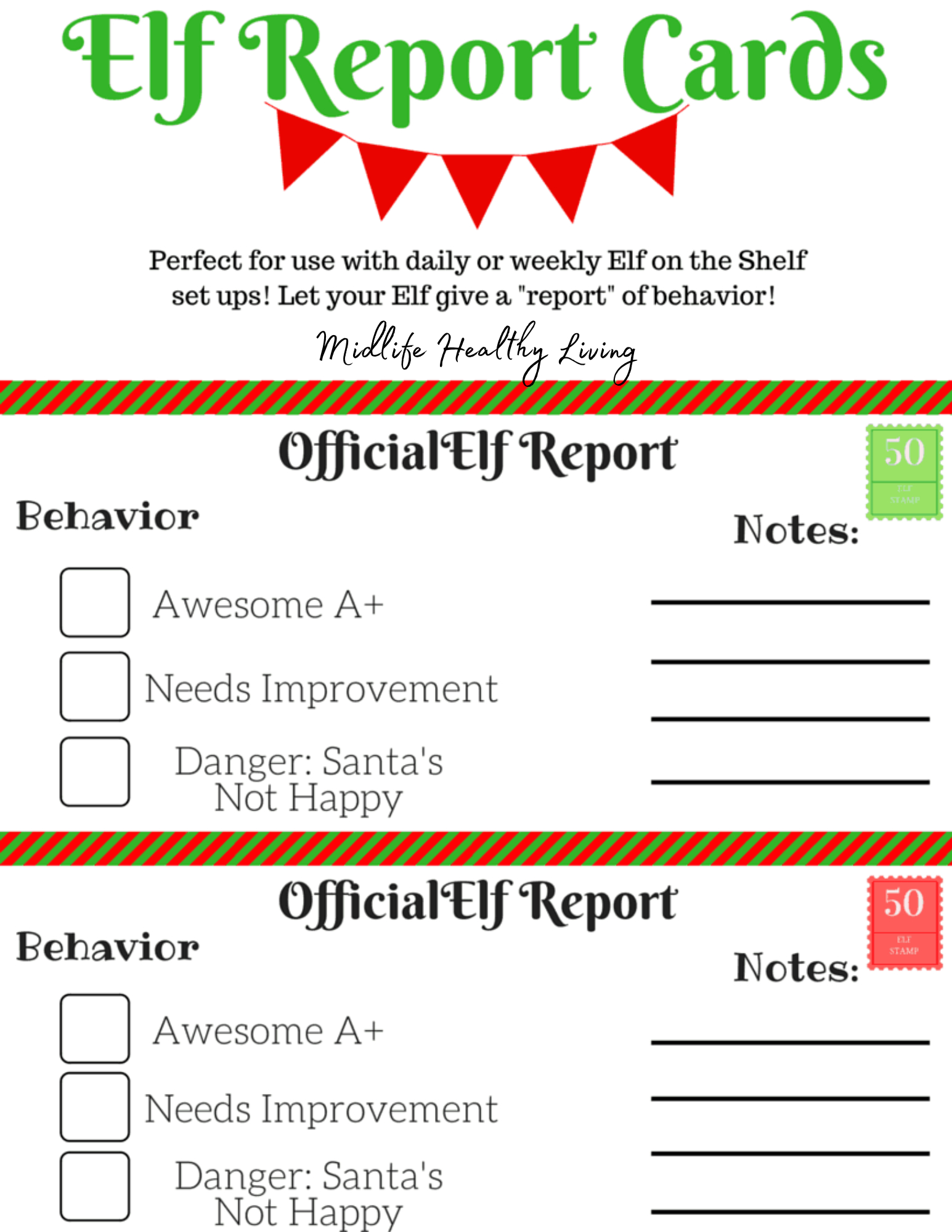 Elf On The Shelf Report Card Printable for Printable Free Elf On The Shelf Behavior Report