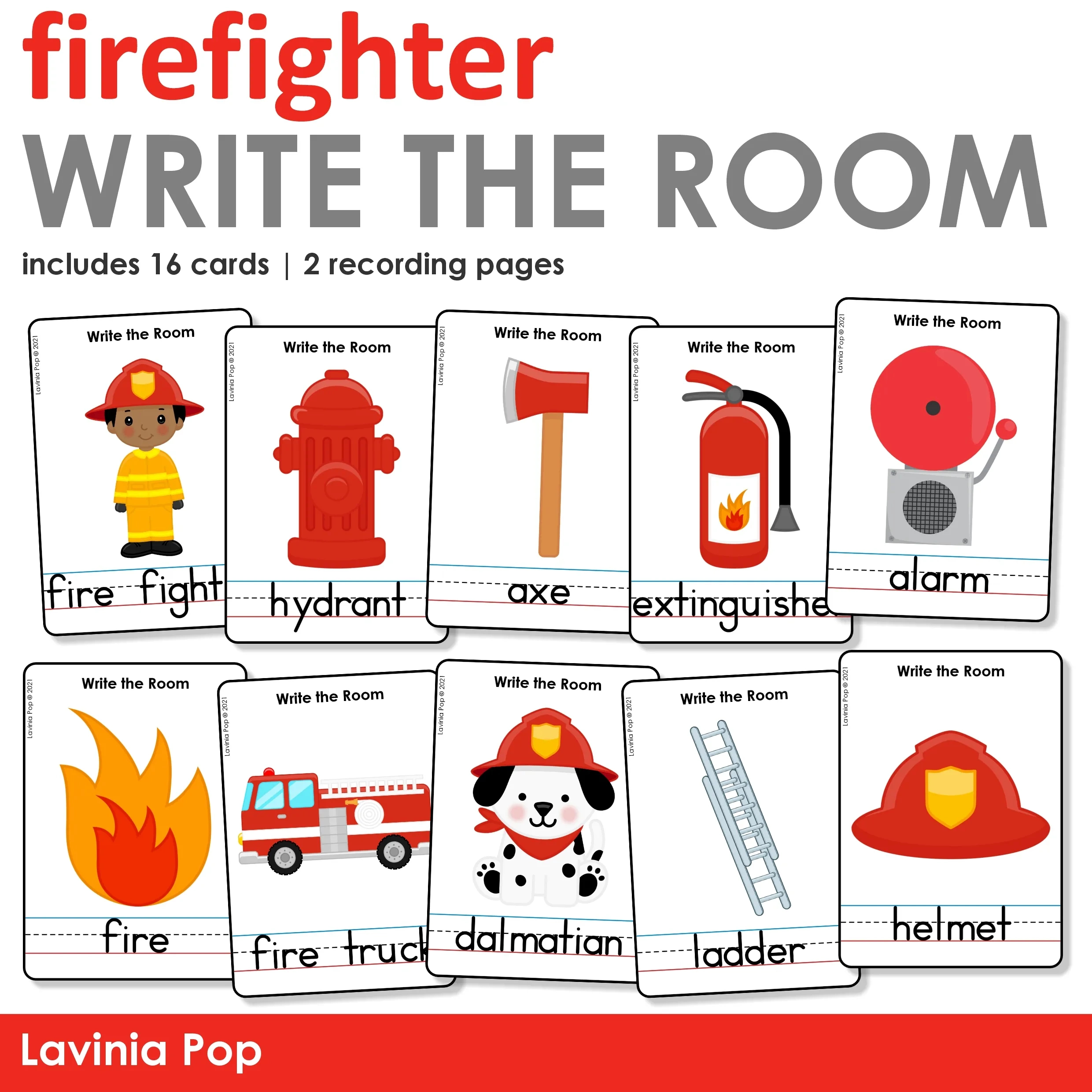 Firefighter Write The Room within Printable Firefighter Activities For Preschoolers